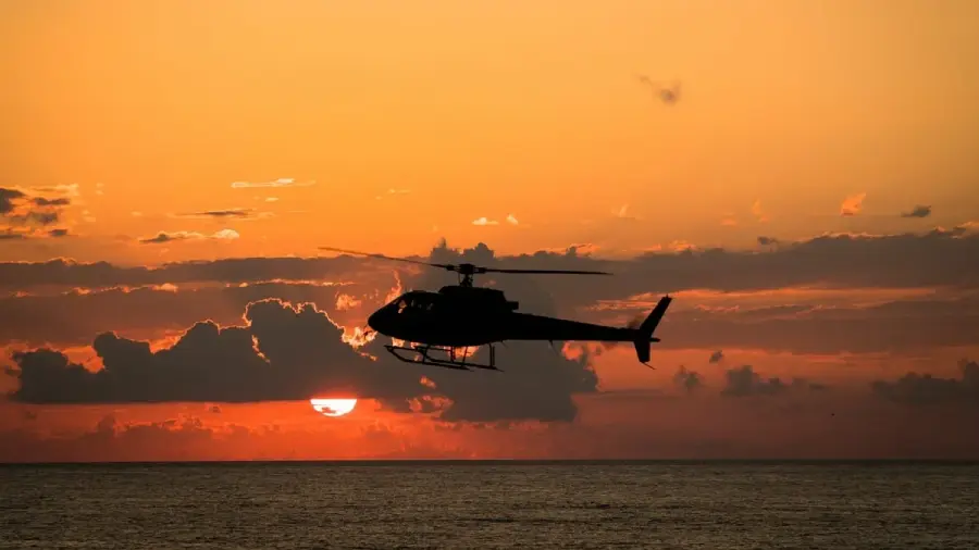 Sonnenuntergang Flug